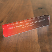 Kute past de Professionele Desk van de Tekst naamp Naambordje (Zijkant)