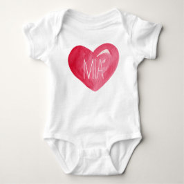 Kute past het Hart van de Naam van Baby aan Romper