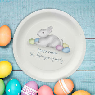 Kute pasta Happy Paast Bunny Simple Classic Papieren Bordje
