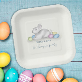 Kute pasta Happy Paast Bunny Simple Classic Papieren Bordje