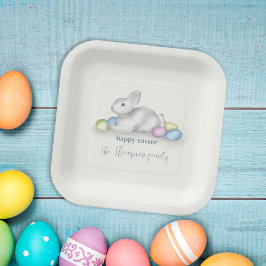 Kute pasta Happy Paast Bunny Simple Classic Papieren Bordje