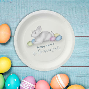 Kute pasta Happy Paast Bunny Simple Classic Papieren Bordje