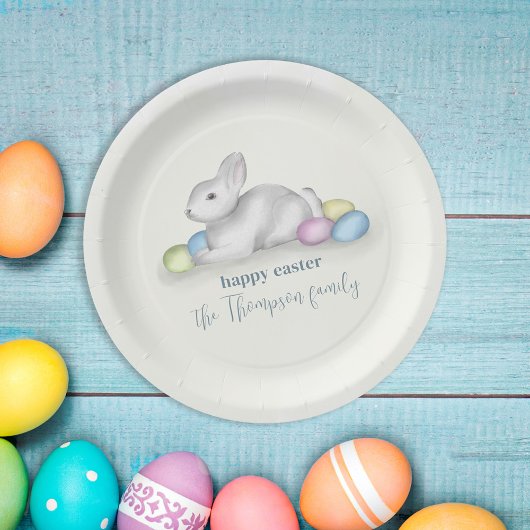 Kute pasta Happy Paast Bunny Simple Classic Papieren Bordje