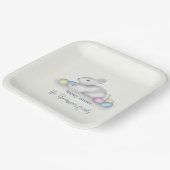 Kute pasta Happy Paast Bunny Simple Classic Papieren Bordje (Gebogen)