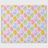 Kute pasta-kleurenpaaseieren cadeaupapier (Vlak)