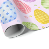 Kute pasta-kleurenpaaseieren cadeaupapier (Rol Hoek)