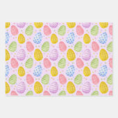 Kute pasta-kleurenpaaseieren inpakpapier vel (Voorkant)