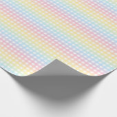 Kute pasta Rainbow Gingham Wrapping Paper Cadeaupapier (Hoek)