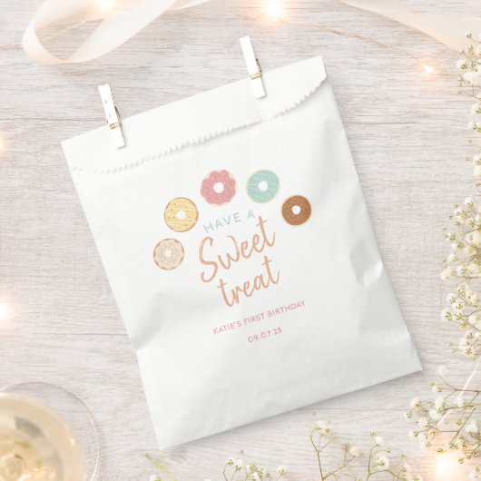 Kute pasta's hebben een zoete Treat op zaterdag Bedankzakje (Geknipt)