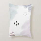 Kute Pastel Abstracte penseelstreek Accent Kussen (Achterkant (Verticaal))