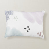 Kute Pastel Abstracte penseelstreek Accent Kussen (Achterkant)