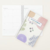 Kute Pastel Abstracte penseelstreek Planner (Display)