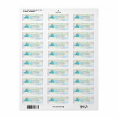 Kute Pastel Blue Dragon Return Label (Full Sheet)