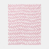 Kute pastel herringbone-patroon op roze fleece deken (Voorkant)