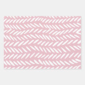 Kute pastel herringbone-patroon op roze inpakpapier vel (Voorkant 2)