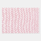 Kute pastel herringbone-patroon op roze inpakpapier vel (Voorkant)