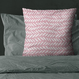 Kute pastel herringbone-patroon op roze kussen