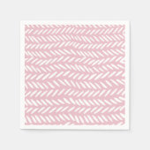 Kute pastel herringbone-patroon op roze servet (Voorkant)