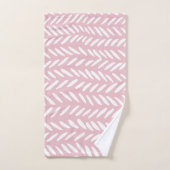 Kute pastel herringbone patroon op roze vierkant bad handdoek (Handdoek)