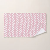 Kute pastel herringbone patroon op roze vierkant bad handdoek (Handdoek)