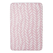 Kute pastel herringbone patroon op roze vierkant badmat (Voorkant Verticaal)