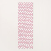 Kute pastel herringbone-patroon op roze yogamat (Achterkant)