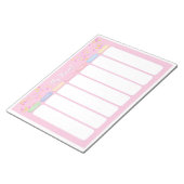 Kute Pastel Pink Confetti Weekse Planner Notitieblok (Schuin)
