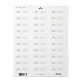 Kute Pastel Rainbow Return Label (Full Sheet)