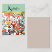 Kute pastel roze kleurenbloem Verhaalscherm Visitekaartje (Voorkant / Achterkant)