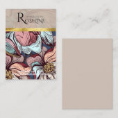 Kute pastel roze kleurenbloem Verhaalscherm Visitekaartje (Voorkant / Achterkant)