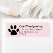 Kute Pastel Roze Pak Print Return-adres Etiket (Insitu)