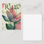 Kute pastelkleur paarse bloem Veroorbaar beeldsche Visitekaartje (Voorkant / Achterkant)