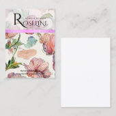 Kute pastelkleur paarse bloem Veroorbaar beeldsche Visitekaartje (Voorkant / Achterkant)