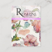 Kute pastelkleur paarse bloem Veroorbaar beeldsche Visitekaartje (Voorkant)