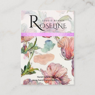 Kute pastelkleur paarse bloem Veroorbaar beeldsche Visitekaartje