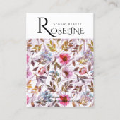 Kute pastelkleur paarse bloem Veroorbaar beeldsche Visitekaartje (Voorkant)