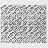 Kute pastelluipspatroon op wit cadeaupapier (Vlak)