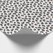 Kute pastelluipspatroon op wit cadeaupapier (Hoek)