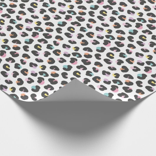 Kute pastelluipspatroon op wit cadeaupapier (Hoek)