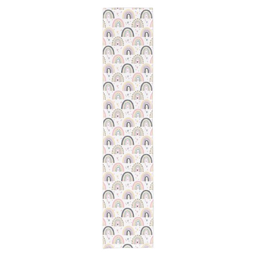 Kute pastelregenbogen korte tafelloper (Voorkant)