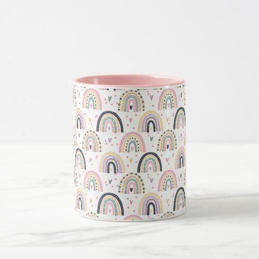 Kute pastelregenbogen mok (Midden)