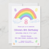 Kute pastelregenboog en wolken op zaterdag kaart (Voorkant)