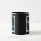 Kute patchwork-quilting tree abstracte vormen zwar mok (Midden)