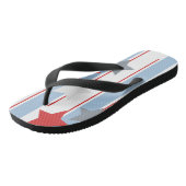 Kute patriottische sterren en verticale strepen teenslippers (Schuin)