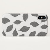 Kute patroonbladeren werpen kussen Case-Mate iPhone case (Achterkant (horizontaal))
