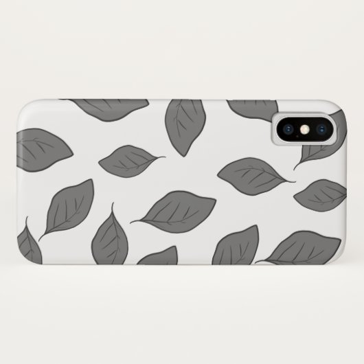 Kute patroonbladeren werpen kussen Case-Mate iPhone case (Achterkant (horizontaal))