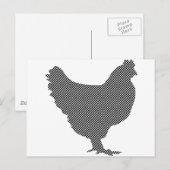 Kute patterige kip briefkaart (Voorkant / Achterkant)