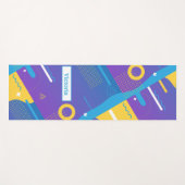 Kute Pattern Colorful Minimal Design and Monogram Yogamat (Voorkant (horizontaal))