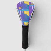 Kute Pattern Colorful Minimal Design Blue Golfheadcover (Voorkant)