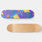 Kute Pattern Colorful Minimal Design Blue Persoonlijk Skateboard (Horizontaal)